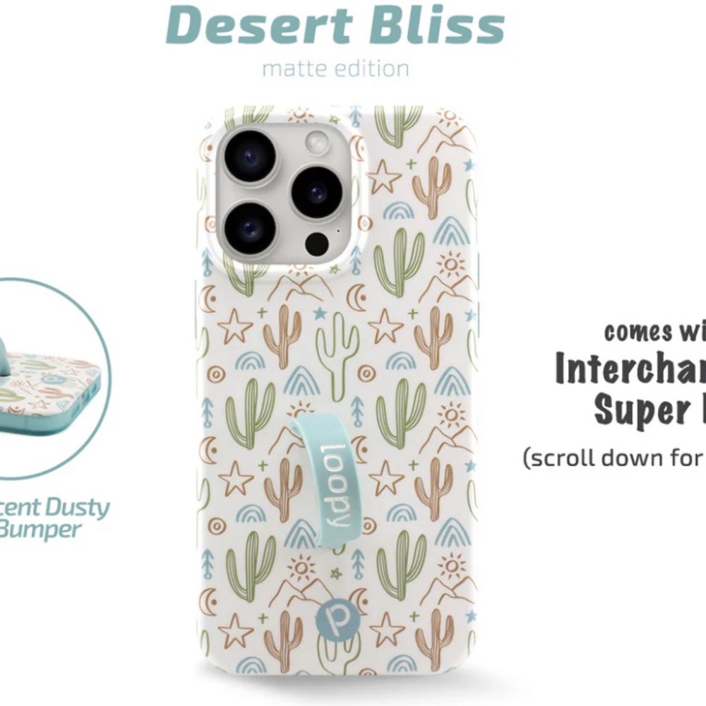 iPhone 15 Pro Max Loopy Case Desert Bliss Matte Edition Phone Case
